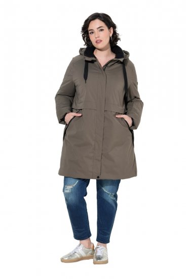 Ulla Popken 845111 Parka Tmavě zelená - Kabáty - Dámské kabáty pro plnoštíhlé