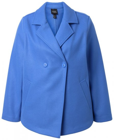 Ulla Popken 846021 Fleecový kabát Modrá - Kabáty - Dámské kabáty pro plnoštíhlé