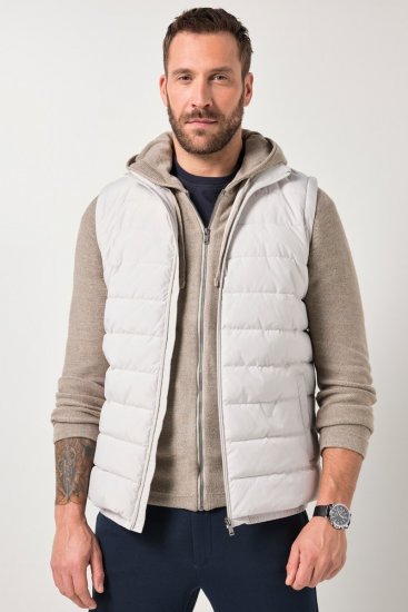 JP1880 846034 Outdoorová vesta Šedobéžová - Bundy - Bundy Nadměrné Velikosti - 2XL-8XL