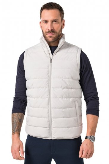 JP1880 846034 Outdoorová vesta Šedobéžová - Bundy - Bundy Nadměrné Velikosti - 2XL-8XL