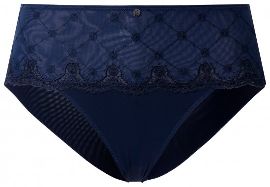 Ulla Popken 846235 Kalhotky hipster s krajkou Tmavě modrá - Kalhotky - 