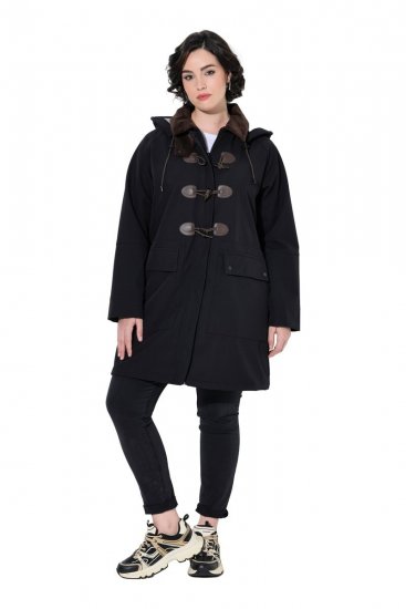 Ulla Popken 846278 Softshellový kabát Černá - Kabáty - Dámské kabáty pro plnoštíhlé