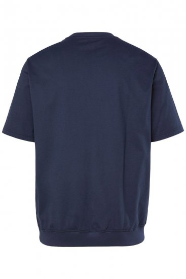 JP1880 846657 Tričko bellyfit s nášivkami Tmavě modrá TALL - TALL trička - Prodloužená pánská trička
