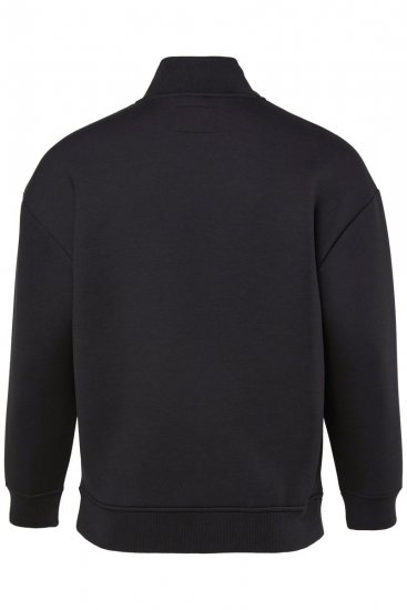 STHUGE 847083 Varsity bunda ze scuba látky Černá - Bundy - Bundy Nadměrné Velikosti - 2XL-8XL