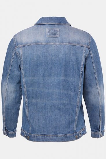 STHUGE 847739 Džínová bunda ve vintage vzhledu Světle modrá - Bundy - Bundy Nadměrné Velikosti - 2XL-8XL