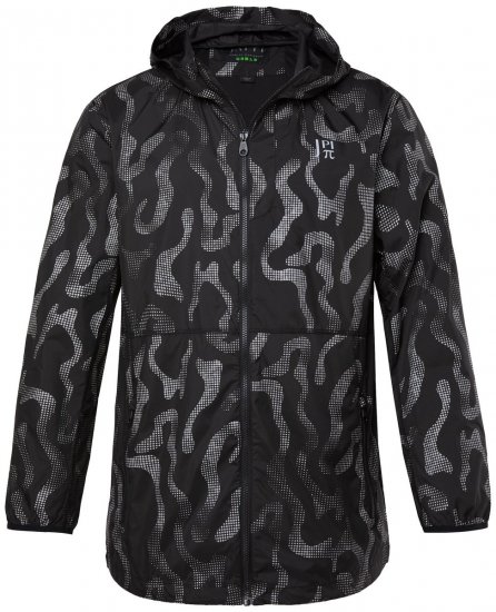 Jay-Pi 847852 Ultralehká outdoorová bunda s reflexním potiskem Černá - Bundy - Bundy Nadměrné Velikosti - 2XL-8XL