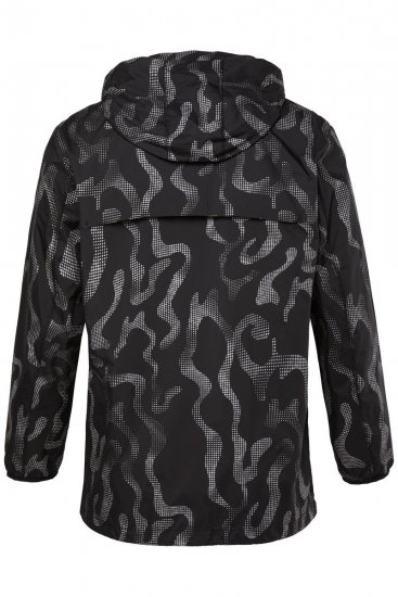 Jay-Pi 847852 Ultralehká outdoorová bunda s reflexním potiskem Černá - Bundy - Bundy Nadměrné Velikosti - 2XL-8XL