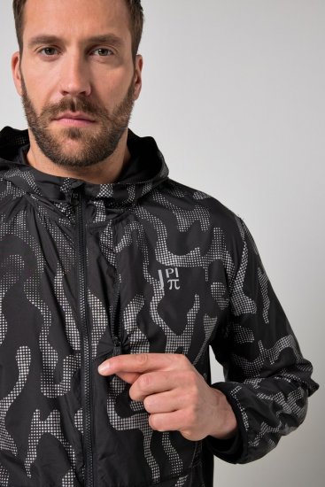 Jay-Pi 847852 Ultralehká outdoorová bunda s reflexním potiskem Černá - Bundy - Bundy Nadměrné Velikosti - 2XL-8XL