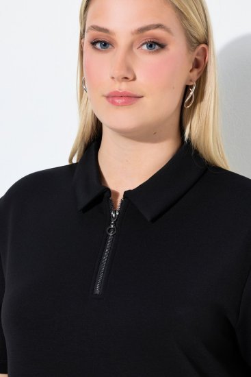Ulla Popken 848105 Mikinové šaty Černá - Šaty - Šaty pro všechny velikosti