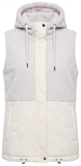 Ulla Popken 848729 Vesta s kapucí Smetanová - Vesty - 