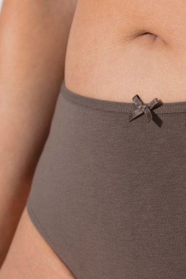 Ulla Popken 848826 Tanga kalhotky se zvířecím vzorem 3 ks Taupe - Kalhotky - 