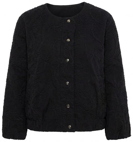 Ulla Popken 848940 Bomber bunda Černá - Bundy - Dámské bundy velkých velikostí
