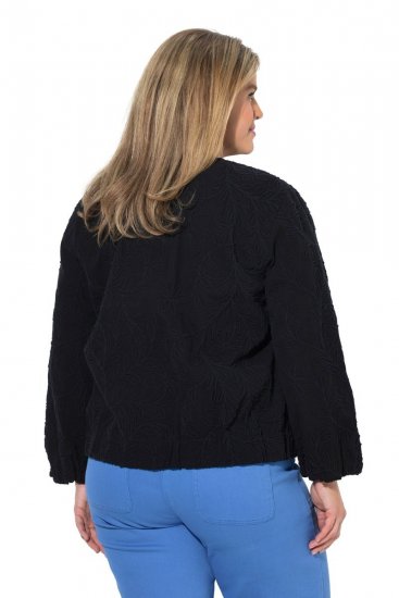 Ulla Popken 848940 Bomber bunda Černá - Bundy - Dámské bundy velkých velikostí