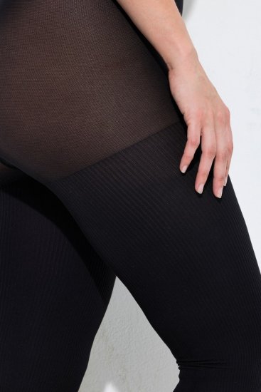 Ulla Popken 849063 Punčochové kalhoty Černá - Punčochové kalhoty & ponožky - 