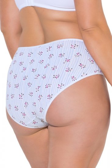 Ulla Popken 849098 Květované kalhotky 5 ks Světle modrá - Kalhotky - 