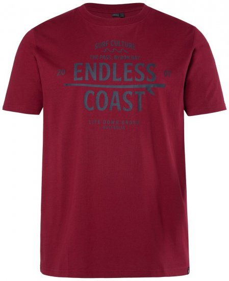 Men+ 448 Tričko Endless Coast Měděně hnědá - Trička - Trička nadměrné velikosti - 2XL-14XL
