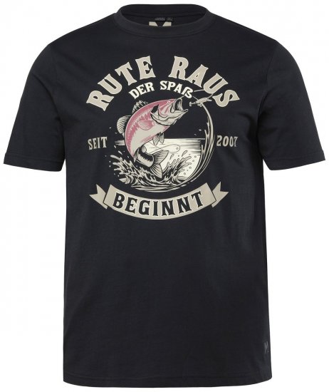 Men+ 547 Tričko Rute Raus Černá - Trička - Trička nadměrné velikosti - 2XL-14XL