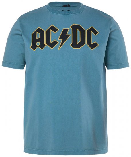 JP1880 849790 AC/DC Classic Logo Tričko Tyrkysově modrá - Trička s kapelami - Kapelová trička ve velikostech 2XL–10XL