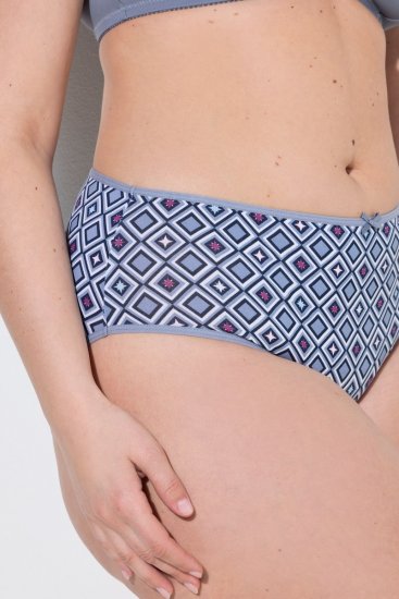 Ulla Popken 850077 Vzorované kalhotky 5 ks Světle modrá - Kalhotky - 