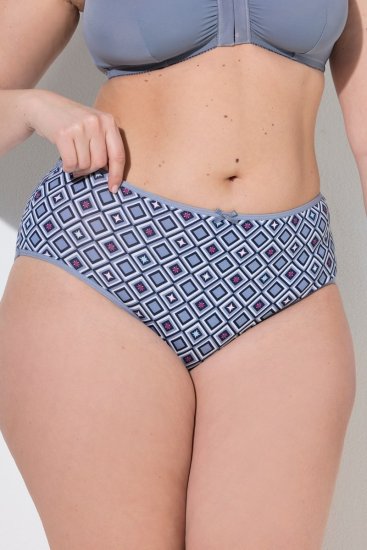 Ulla Popken 850077 Vzorované kalhotky 5 ks Světle modrá - Kalhotky - 