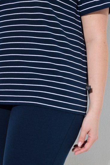 Ulla Popken 850403 Pyžamo s květinovým vzorem Tmavě modrá - Pyžama/oblečení pro volný čas - 
