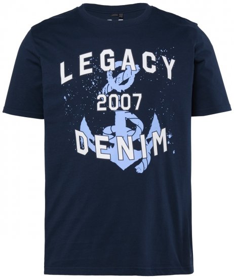 Men+ 440 Tričko Legacy Denim Tmavě modrá - Trička - Trička nadměrné velikosti - 2XL-14XL