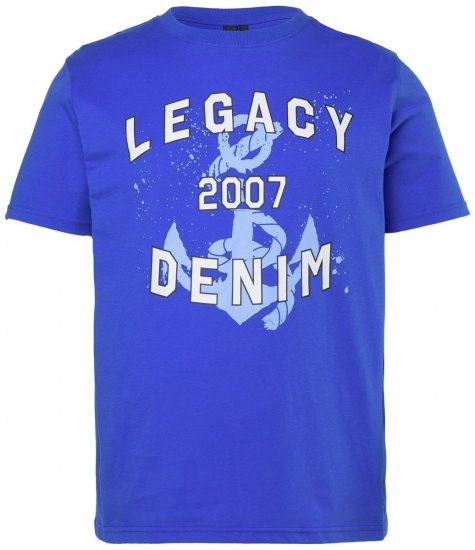 Men+ 440 Tričko Legacy Denim Azurová - Trička - Trička nadměrné velikosti - 2XL-14XL