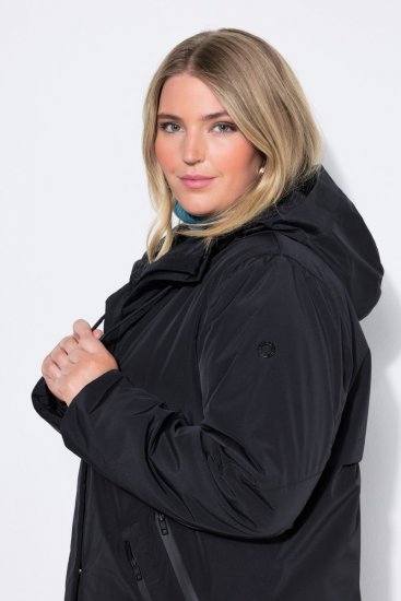 Ulla Popken 850774 Funkční kabát Černá - Kabáty - Dámské kabáty pro plnoštíhlé