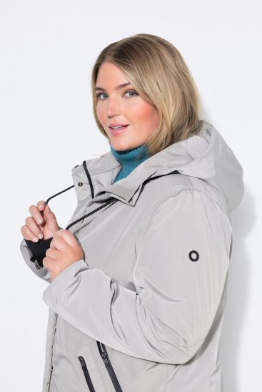 Ulla Popken 850774 Funkční kabát Šedá - Kabáty - Dámské kabáty pro plnoštíhlé