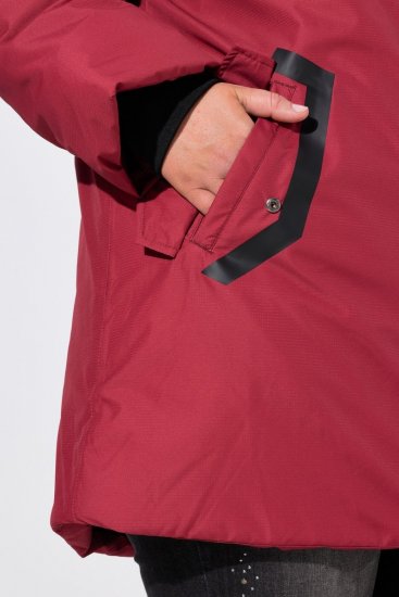 Ulla Popken 850794 Funkční kabát Červená - Kabáty - Dámské kabáty pro plnoštíhlé