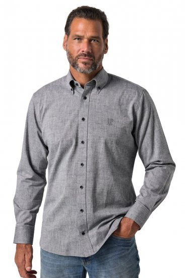 JP1880 850931 Chambray košile s dlouhým rukávem Černá TALL - TALL košile - TALL košile pro vysoké muže