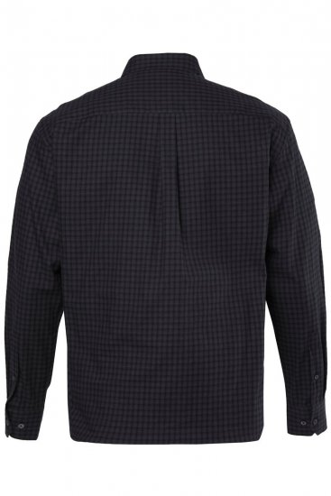 JP1880 850950 Kostkovaná flanelová košile s dlouhým rukávem Černá TALL - TALL košile - TALL košile pro vysoké muže