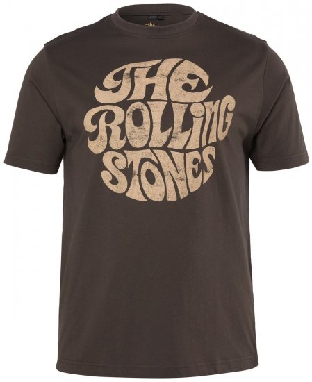 JP1880 851001 Rolling Stones Retro Logo Tričko Oříšková TALL - TALL trička - Prodloužená pánská trička