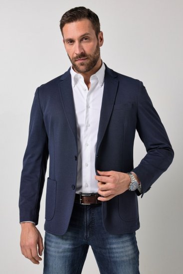 JP1880 851032 Sako s lehkou poloviční podšívkou Tmavě modrá - Obleky - Obleky 2XL-8XL