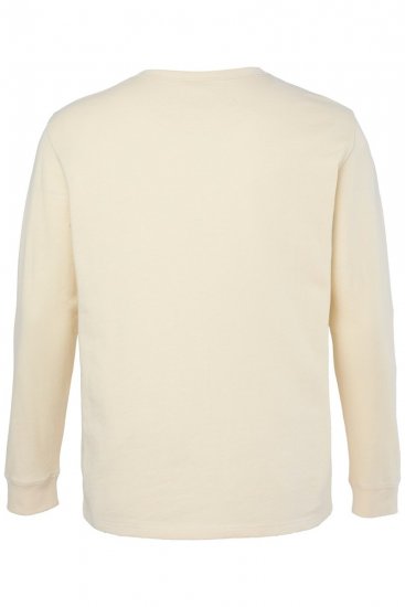 JP1880 851075 Henley tričko s dlouhým rukávem Pískově šedá TALL - TALL trička - Prodloužená pánská trička