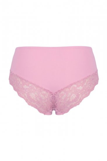 Ulla Popken 851165 Boxerky s krajkou Růžová - Kalhotky - 