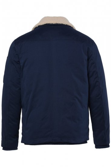 Men+ 369 Bunda bellyfit s teddy límcem Tmavě modrá - Bundy - Bundy Nadměrné Velikosti - 2XL-8XL