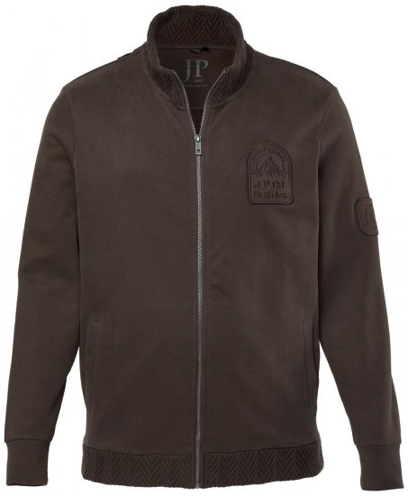 JP1880 851387 Mikina na zip Oříšková TALL - TALL mikiny - TALL mikiny pro vysoké muže
