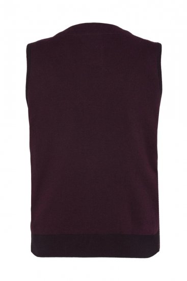 JP1880 851393 Kostkovaná tvídová vesta Vínově červená - Obleky - Obleky 2XL-8XL