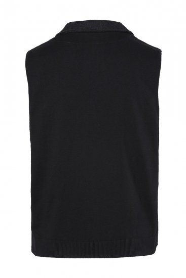 JP1880 851395 Kostkovaná tvídová vesta se strečem Černá - Obleky - Obleky 2XL-8XL