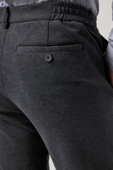 JP1880 Naples Flexnamic Žerzejové kalhoty Tmavě šedá melír - Obleky - Obleky 2XL-8XL