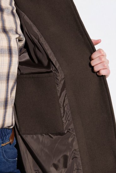 Ulla Popken 851803 Duffle coat Tmavě hnědá - Kabáty - Dámské kabáty pro plnoštíhlé