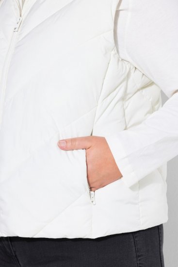 Ulla Popken 851833 Prošívaná vesta se stojáčkem Smetanová - Vesty - 