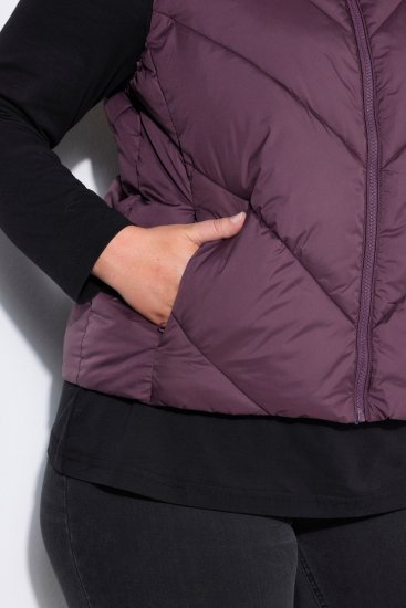 Ulla Popken 851833 Prošívaná vesta se stojáčkem Hnědá - Vesty - 