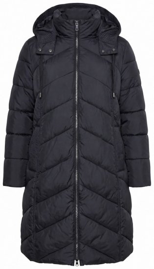 Ulla Popken 851842 Prošívaný kabát Černá - Kabáty - Dámské kabáty pro plnoštíhlé