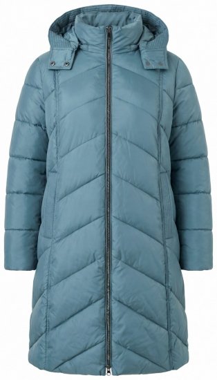Ulla Popken 851842 Prošívaný kabát Khaki - Kabáty - Dámské kabáty pro plnoštíhlé