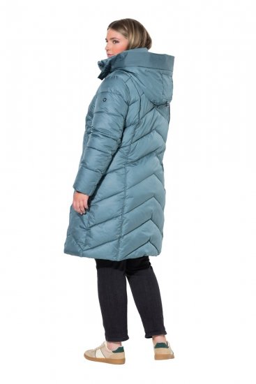 Ulla Popken 851842 Prošívaný kabát Khaki - Kabáty - Dámské kabáty pro plnoštíhlé