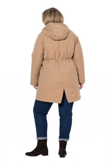 Ulla Popken 852028 Parka Béžová - Kabáty - Dámské kabáty pro plnoštíhlé