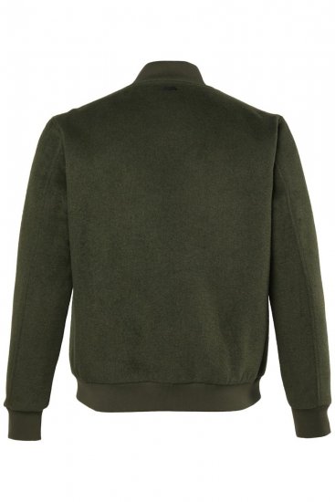 JP1880 852294 Bunda ze směsi vlny se stojáčkem Khaki zelená - Bundy - Bundy Nadměrné Velikosti - 2XL-8XL