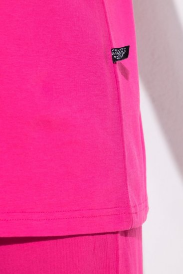Ulla Popken 852747 Pyžamový top s dlouhým rukávem Růžová - Pyžama/oblečení pro volný čas - 
